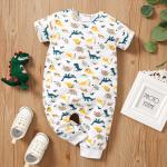 New Long Baby Creeper One Piece Baby Snap Baby Cotton With Printing Newborn Boys
