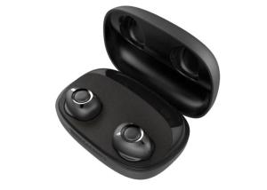 Wholesale Black True Wireless In Ear Earbuds / Noise Cancelling Wireless Bluetooth Earphones from china suppliers