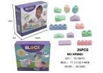 64 Pcs 4.9 " Large Soft Rubber Building Blocks , Age 12 Months Educational Baby