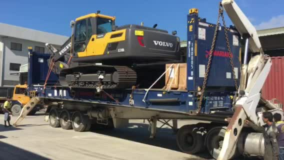 3 Axle Self Loading Truck Semi-Trailer Transporting 40ft Container with Side Loader