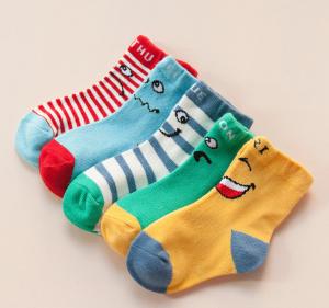 Wholesale Size Customized Kids Colorful Socks / Fancy Kids Socks Anti Foul Disposable from china suppliers