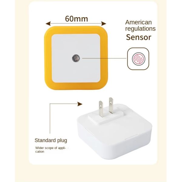 Plug-in LED Night Light Lamp with Smart Sensor Dusk to Dawn Sensor Night Light