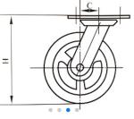 Steel Structure Dumpster Casters 6 Inch Rubber Caster Wheels