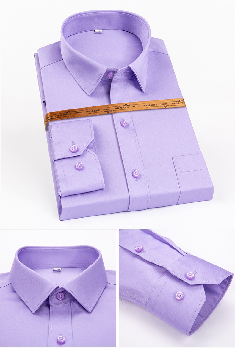 None Printing Methods Used for Men's Solid Dress Shirt Made in Vietnam and Pakistan