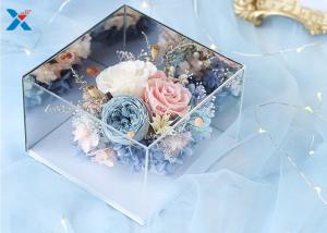 Wholesale Light Weight Mirror Acrylic Flower Box For Dry Fresh Flowers Non Flammable from china suppliers