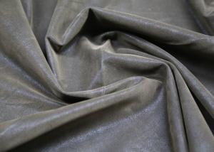 Wholesale 0.60 Mm Brown Flocking Leather PU + Polyester Composition For Clothing Fabric from china suppliers