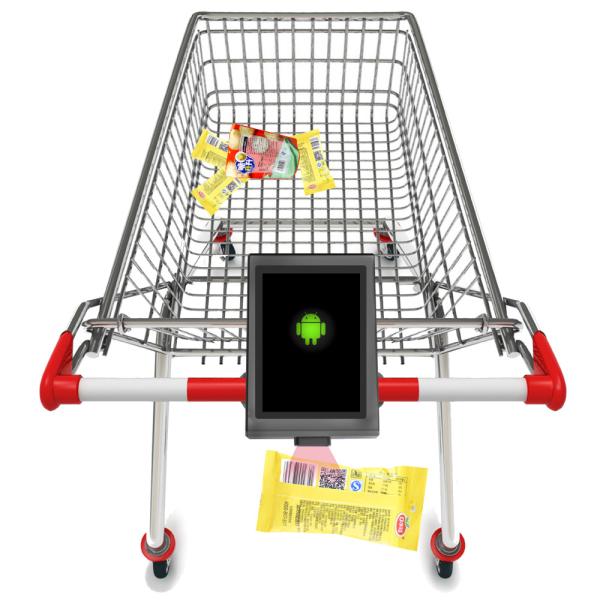 Bimi Supermarket Shopping Cart Checker with Built-in 1D/2D Scanner and 7inch