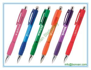 Wholesale valued added logo brand promotional pens, branded plastic pen from china suppliers