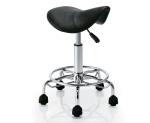 Ergonomic Saddle Seat Office Chair Stool , White Saddle Leather Chair Swivel