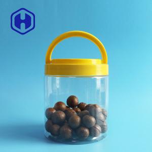 Wholesale 120mm Round PET Straight Sided Plastic Jar With Lid Handle Food Packing from china suppliers