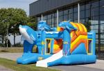 Famous Blue Dolphin Party Castle Bounce House Durable PVC Material