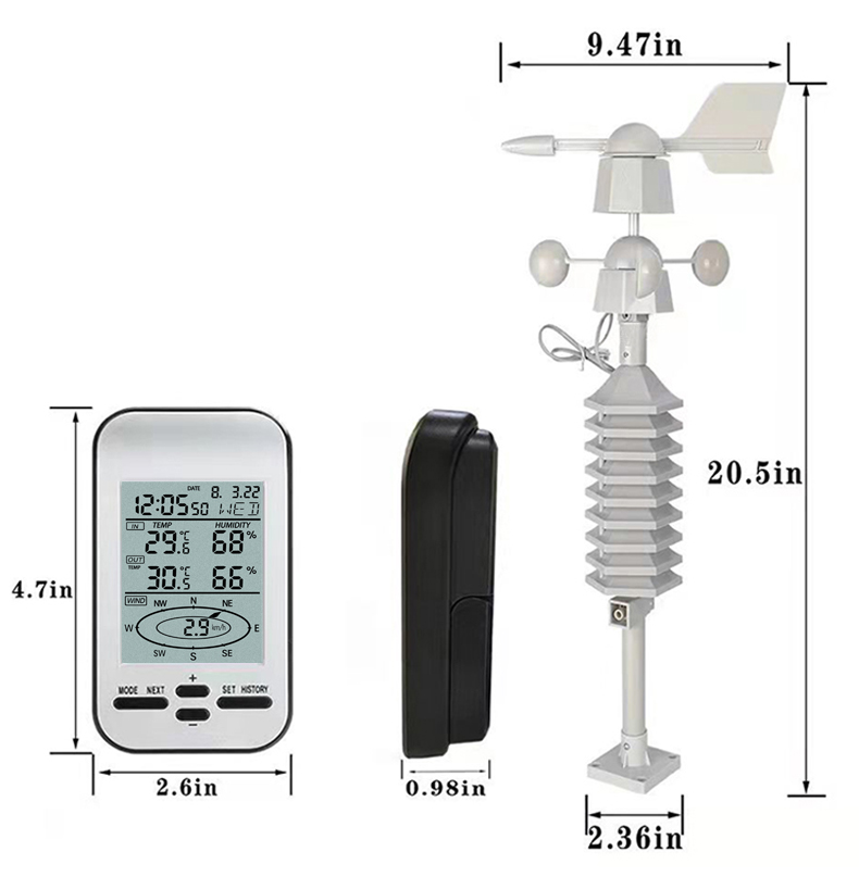 Outdoor Sensor Weather Station Temperature Pressure Humidity And More For Professional