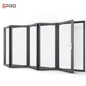 Wholesale Tempered Glass Aluminum Folding Doors Australian Standards Patio Soundproof Bifold Doors from china suppliers