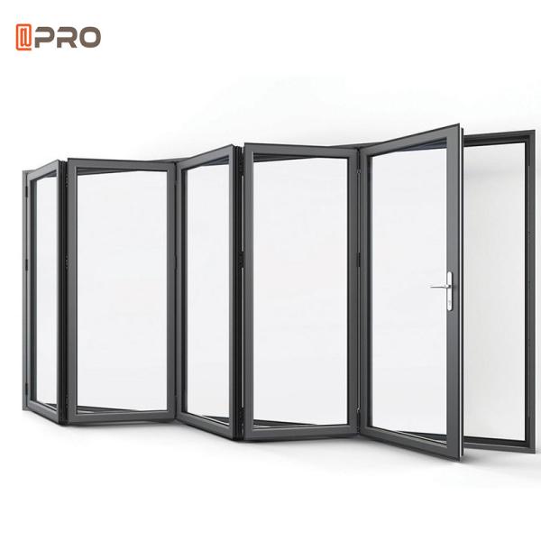 Tempered Glass Aluminum Folding Doors Australian Standards Patio Soundproof