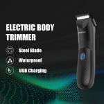 Men Electric Body Trimmer And Shaver eplaceable Ceramic Blade IPX7 Waterproof