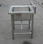 Brushed Stainless Steel Display Racks Undermount Single Bowl With Drainboard