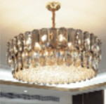 E14 Smoked Grey Pendant Light Rustproof Modern Crystal Chandelier Ceiling Lights