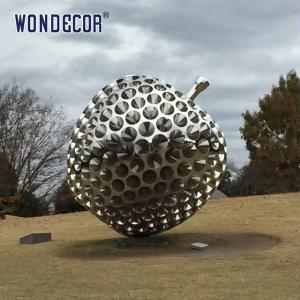 Wholesale Metal Art Large Stainless Steel Garden Sculptures Hole Digging Apple from china suppliers
