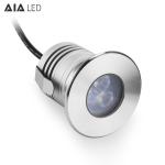 3W Round RGB DC12V Stainless steel +aluminum IP68 LED Underwater light led pool