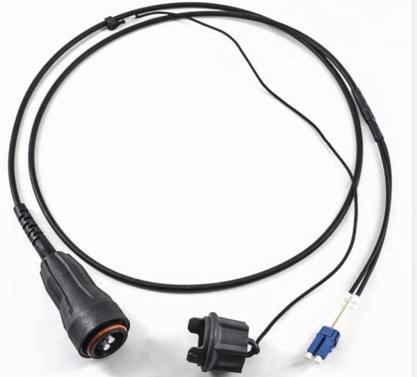 Base Station Waterproof Fiber Optic Patch Cord PDLC Fullaxs SM G657A1 Black