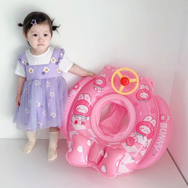 Unisex Inflatable Swim Rings Cute Whale Pattern Beach Party Toys with Floating Design