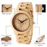 Bamboo Wooden Quartz Watch Fashion Luxury Brand Analog One Year Warranty