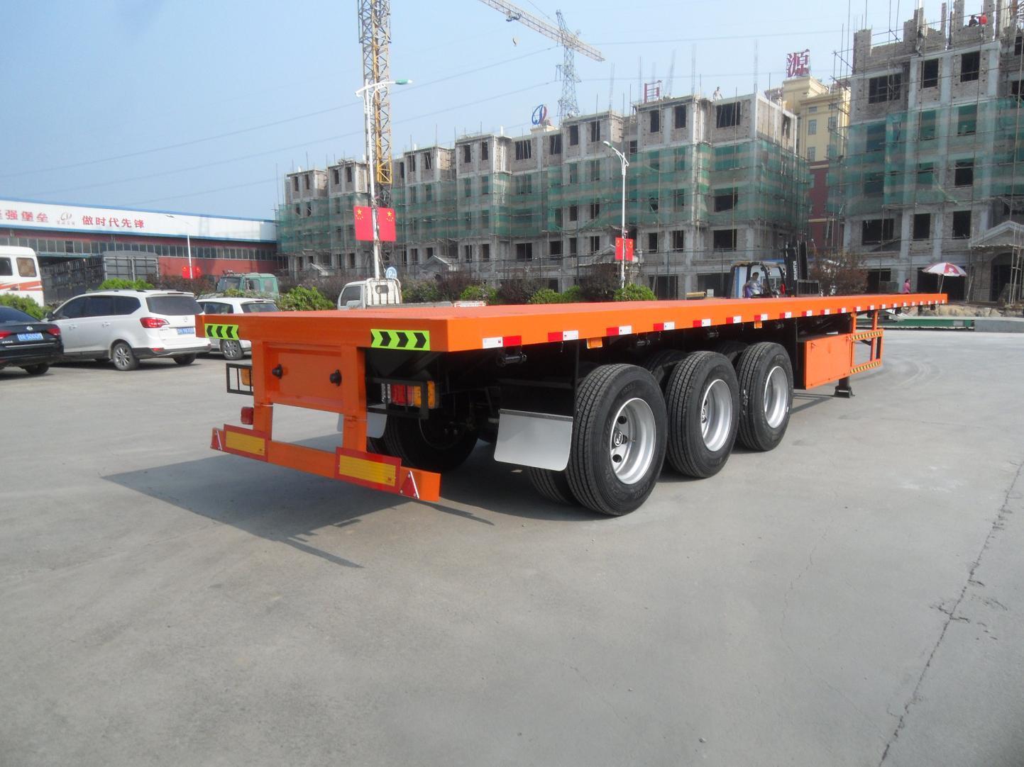 Leaf Spring Suspension 40ft/45ft Flatbed Semi Trailer for Easy Loading and Unloading