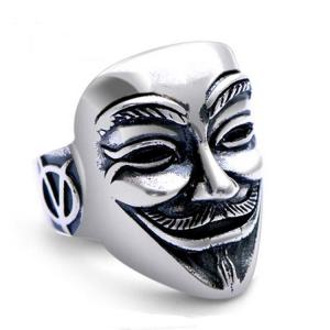 Wholesale 925 Sterling Silver Ring Mask Design Men Ring (055677 ) from china suppliers