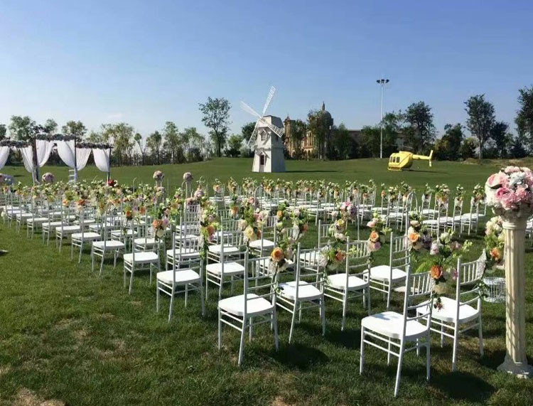 Luxury Wedding Banquet Chairs Folding Chiavari Metal Tiffany 39x40x91cm
