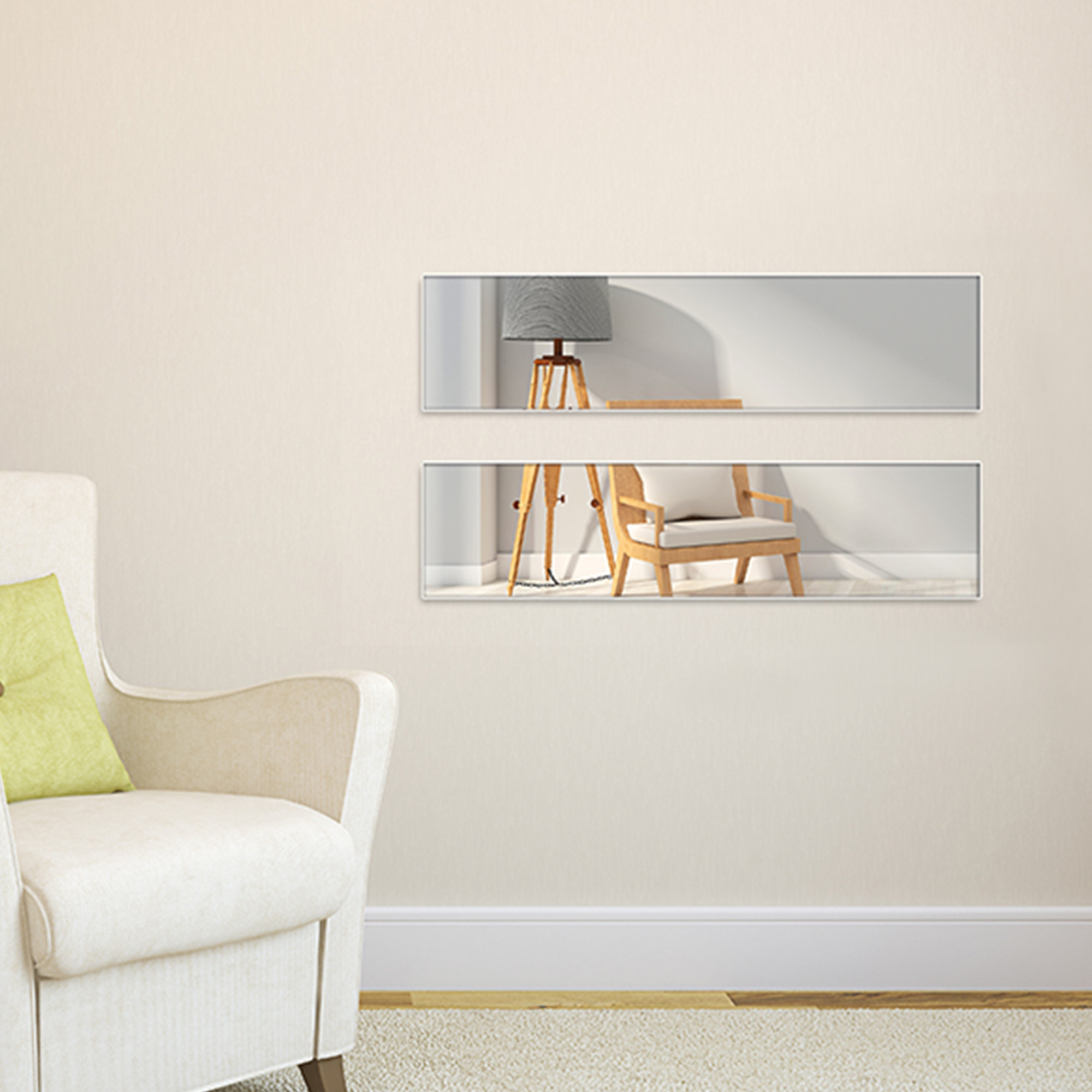 Wall Mounted Frameless Makeup Mirror 3mm Thick Full Length For Living Room
