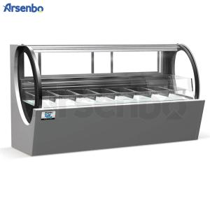 White 650L Ice Cream Scoop Display Freezer , Freestanding Commercial Gelato