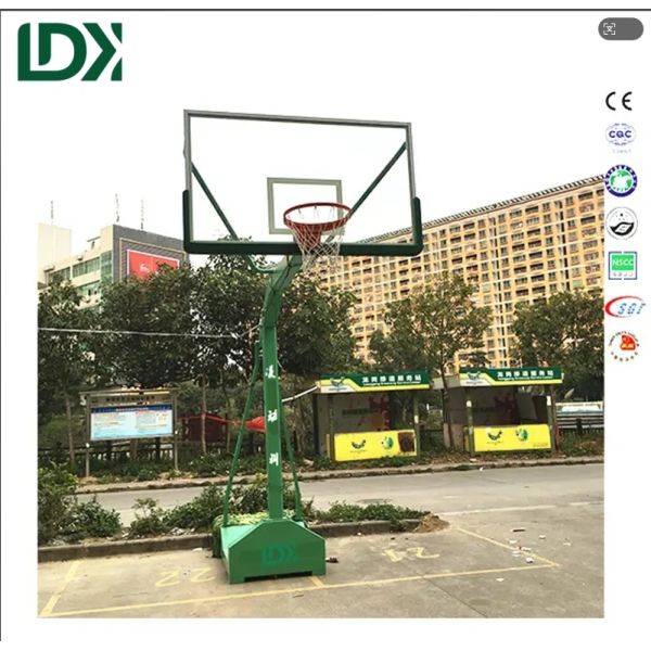 Lifetime Outdoor Basketball Stand Glass Backboard Basketball Hoop For Youth