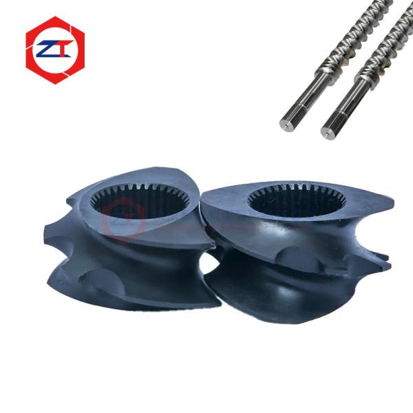 Bimetallic Welded Twin Screw Mixing Elements 72mm L/D Ratio 1.5mm Wear Layer For