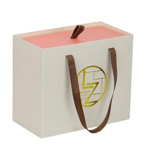 Wholesale Wedding Sliding Drawer Gift Box Handmade Rigid Cardboard With Ribbon Handle from china suppliers