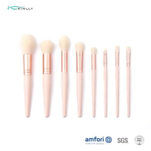 Wholesale Custom 8PCS Travel Makeup Brush Set Wooden Handle And Nylon Hair from china suppliers