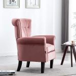 Modern Waterproof Accent Living Room Armchair Bedroom Home Office Line Stitch