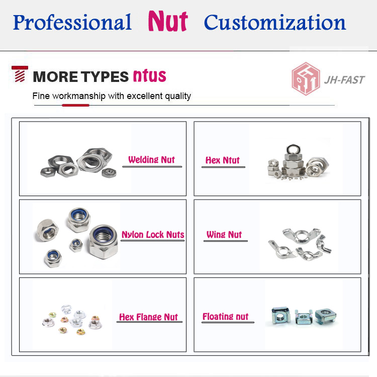 Black Zinc Hexagonal Flange Nuts M4 M5 M6 M8 M10 with Flange and ZINC PLATED
