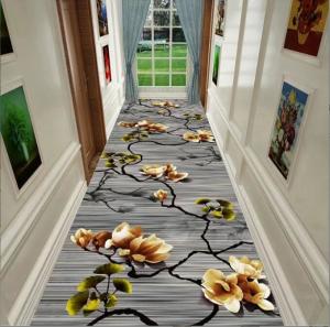 Wholesale Tulip And Peony Flower Entrance Large Commercial Floor Mat Hotel Corridor Corridor Stairway from china suppliers