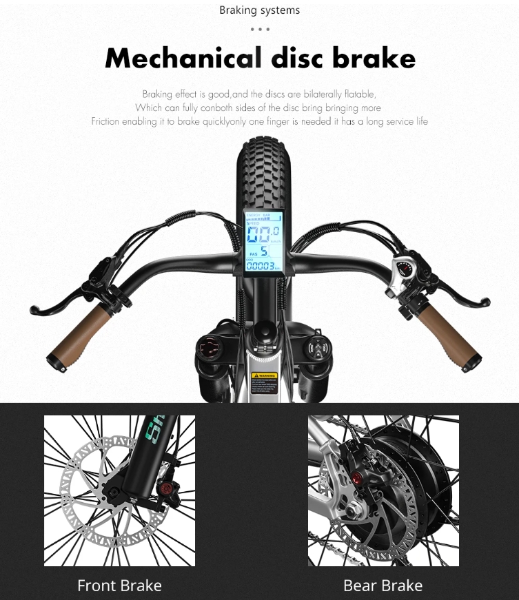 15Ah Hidden Battery Fat Tire Mountain E Bike 48V 500W Motor 26 Inch Electric Bike