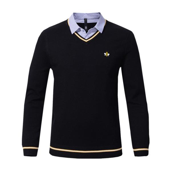 Guangzhou Business Office Sweater Knit Pullover Embroidery Formal Polo Neck