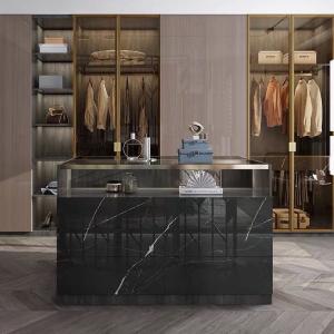 Wholesale Solid Wood Modern Wooden Wardrobes Closet Auto Swing Door Lacquer Finish from china suppliers