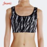 Women High Impact Printed Yoga Sports Bra Shockproof Fitness Bra Push Up Front