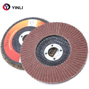 Wholesale Red Sand 60 Grit Aluminum Flap Disc 100mm For Metal Working from china suppliers