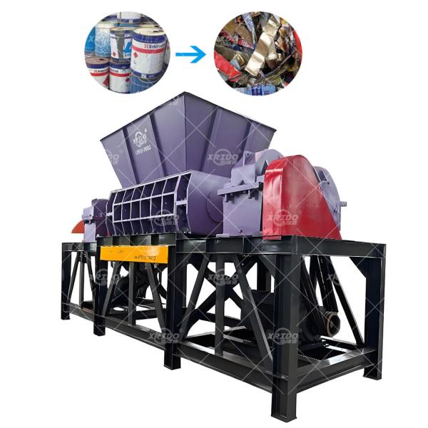 1000-5000 Kg/h Heavy Double Shaft Metal Bucket Iron Aluminum Car Steel Crusher