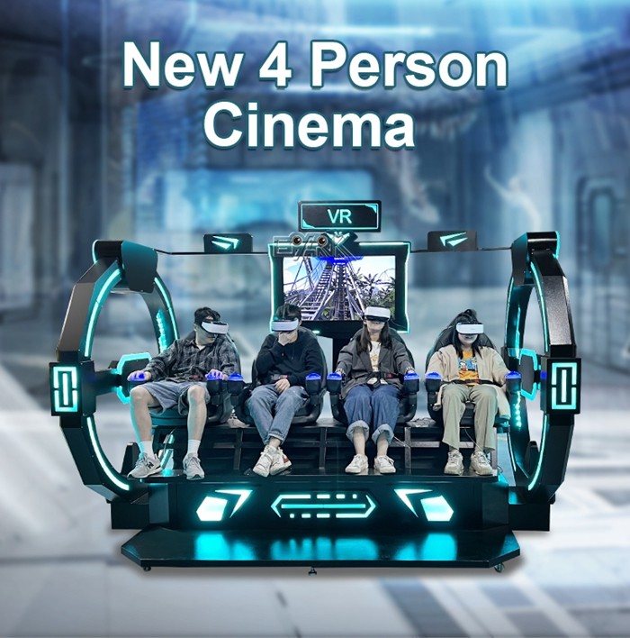 multiplayer 9D VR Ride 360 VR 4 Person Cinema Arcade Spaceship Simulator