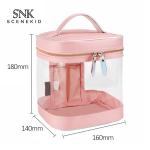 Large Double Zipper Mirror Travel PVC Makeup Bag