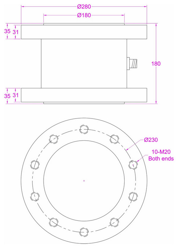 20000Nm torsion sensor 30000Nm