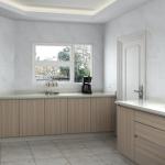 Custom Contemporary Kitchen Cabinets Wooden Assembled Packing