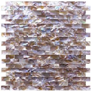 Wholesale Mini Brick Natural Oyster Shell Tile , Split Faced Pool Mosaic Tiles from china suppliers