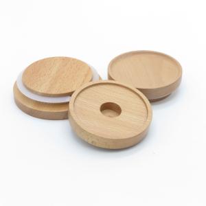 Wholesale Silicon Ring Bamboo Jar Lid Storage Jar Candle Jar Bamboo Airtight Lids from china suppliers